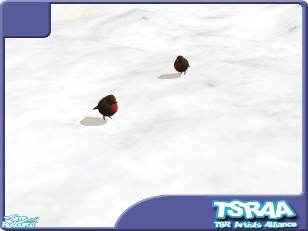 Sims 2 — Christmas Garden deco - robin by vector_prft — Merry Christmas! Here's a red-breasted robin for your seasonal