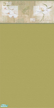 Sims 2 — Flowered in Green by BillsAngel — A pretty flower border with green paint. Made by Billsangel for TSR. Im new to