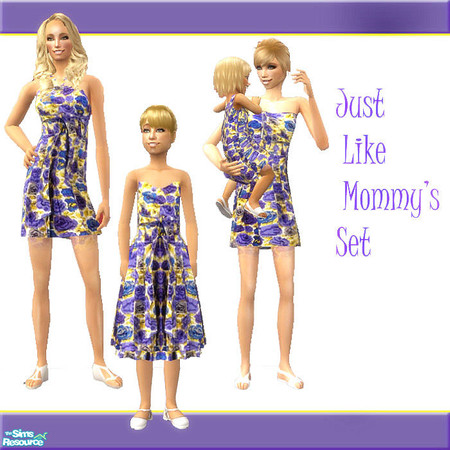 Sims 2 — Just Like Mommy\'s Set by jessicaciocler — You always wanted an outfit that all your family could use and look