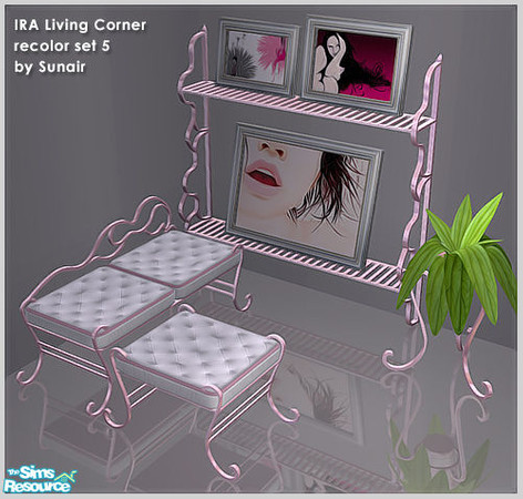 Sims 2 — IRA Living Corner - Recolor set 5 by Sunair — IRA Living Corner - Recolor set 5 (white)