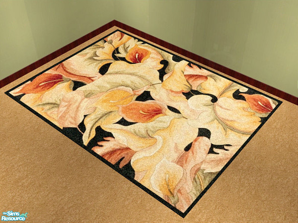 Sims 2 — Simple Bedroom Wood - Rug by detimgi — Recolor of the 3x4 rug from the De rug collection