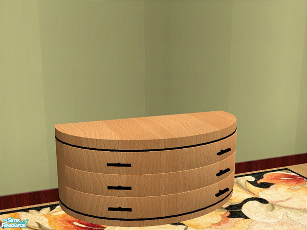 Sims 2 — Simple Bedroom Wood - Dresser by detimgi — Beechwood recolor of the Simple Bed room.Non-animated