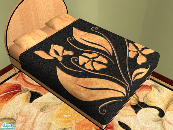 Sims 2 — Simple Bedroom Wood - Bedding by detimgi — Beechwood recolor of the Simple Bed room.