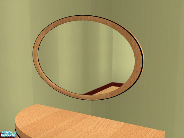 Sims 2 — Simple Bedroom Wood - Mirror by detimgi — Beechwood recolor of the Simple Bed room.