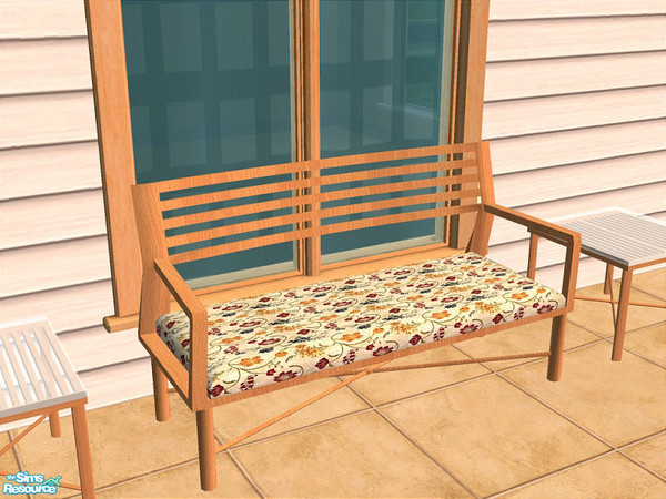 Sims 2 — Lacey Wood Seating - Sofa by detimgi — Beechwood recolor of the Lacey Patio seating set