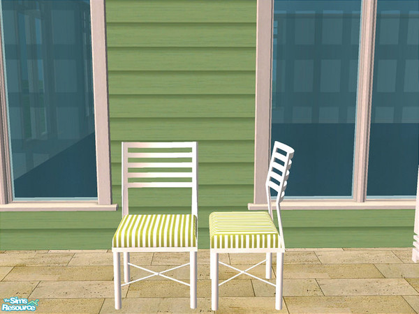 Sims 2 — Lacey White Dining - Chair by detimgi — White recolor of the Lacey patio dining set
