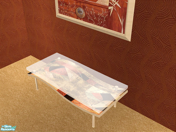 Sims 2 — Fia Beige - Coffee Table by detimgi — Recolor of the Fia Living Room