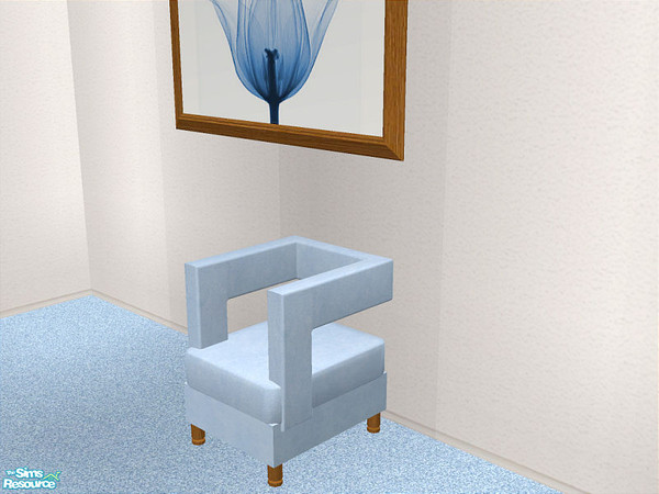 Sims 2 — Fia Blue - Chair by detimgi — Blue recolor of the Fia Living Room