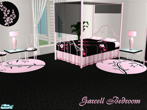 Sims 2 — Garcell Bedroom by detimgi — Recolor of the Claire bedroom.1 new mesh-bedskirt.I love the bedskirt by