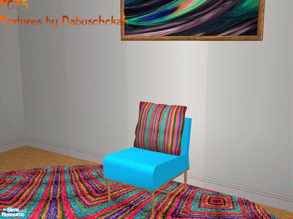 Sims 2 — TC75 Ricca Living - Chair by detimgi — A very bright recolor of the Ricca Living set using the exciting textures