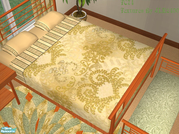 Sims 2 — TC74-Chathem Bedroom - Bedding by detimgi — Recolor of the Chathem bedroom using textures provided by JLK2400 of