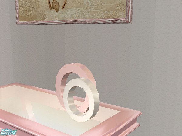 Sims 2 — Spell Living Pink - Donut Vases by detimgi — A pink and white recolor of the Spell living room