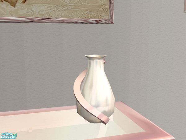 Sims 2 — Spell Living Pink - Vase by detimgi — A pink and white recolor of the Spell living room