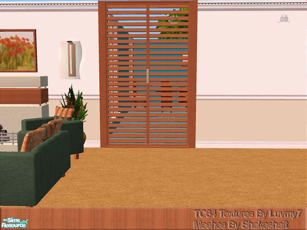 Sims 2 — TC64 Lucia Living Room - Louvre Door by detimgi — Recolor of the Lucia Living Room by Shakeshaft using textures