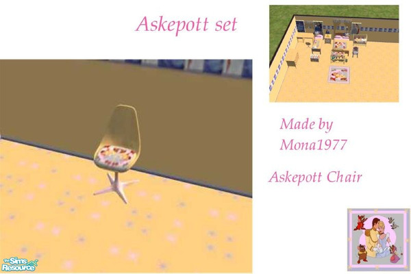 Sims 2 — Askepott stol Chair by mona1977 — Askepott set. Askepott = Cindarella. ;-)