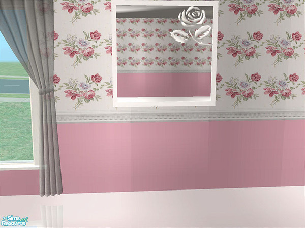 Sims 2 — Rose Dining Room - Mirror by detimgi — New mesh set consisting of a dining table,chair,sideboard,franken-meshed