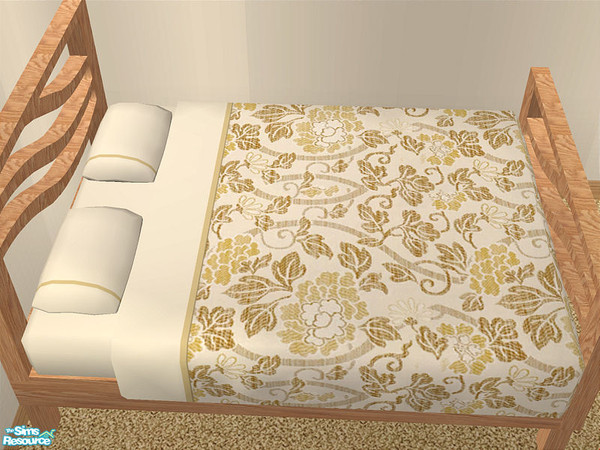 Sims 2 — Sieven Bedroom -Bedding by detimgi — Neutral soft toned bedding
