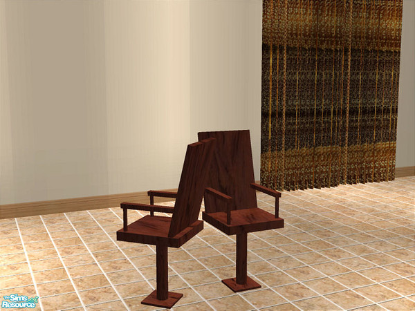 Sims 2 — Serena Dining Dark - Chair2 by detimgi — Dark wood recolor of the serena dining room.Requires glamour life stuff