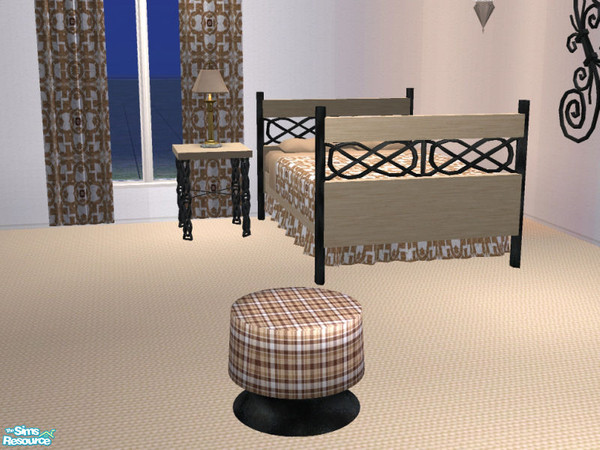 Sims 2 — Gionnese Bedroom - Ottoman by detimgi — Little ottoman for the gionnese bedroom