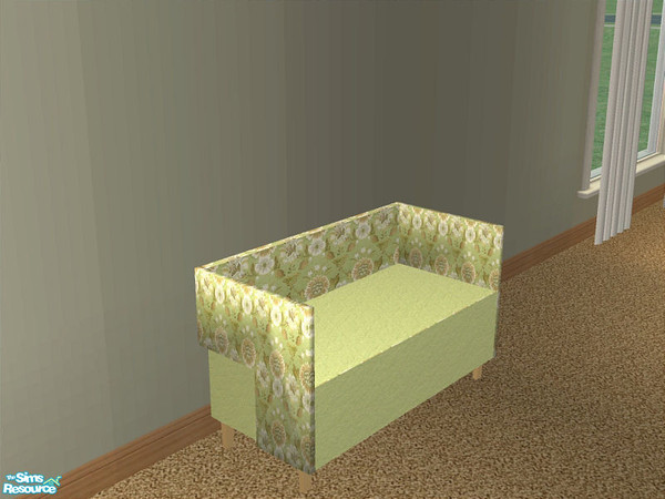 Sims 2 — Clic Living Green - Loveseat by detimgi — Summer green recolor of the Clic living room loveseat
