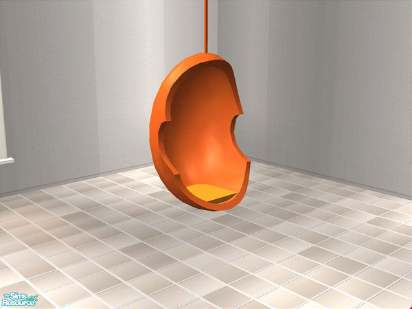 Sims 2 — Silly Egg Chair - Orange by detimgi — Hanging orange egg chair