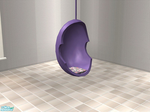 Sims 2 — Silly Egg Chair - Purple by detimgi — Hanging purple egg chair
