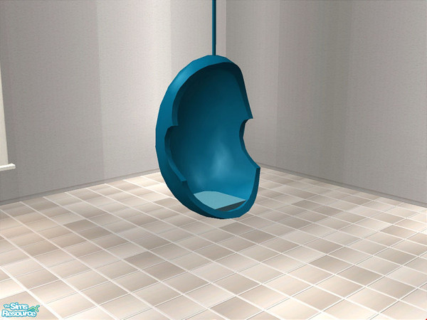 Sims 2 — Silly Egg Chair - Teal by detimgi — Hanging teal egg chair