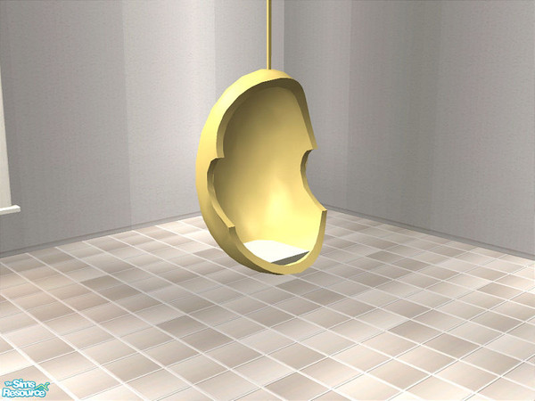 Sims 2 — Silly Egg Chair - Yellow by detimgi — Hanging yellow egg chair