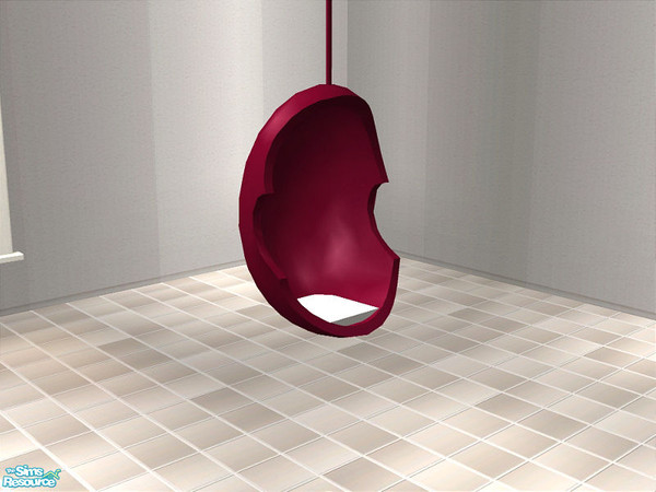 Sims 2 — Silly Egg Chair - Burgundy by detimgi — Hanging burgundy egg chair