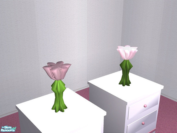 Sims 2 — Lil Princess Bedroom - Lamp by detimgi — Flower lamp in pink