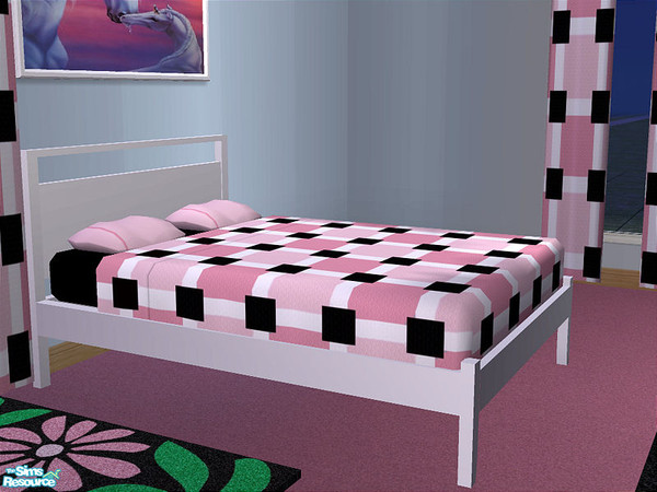 Sims 2 — Female Teen Bedroom - Bedframe by detimgi — recolor of the bedframe from the soho collection by waverly