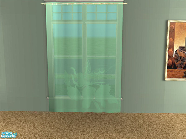 Sims 2 — DS Dining 2 - Curtain by detimgi — recolor of the Handwoven Vintage Curtains set, Sand by betterbesim
