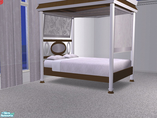 Sims 2 — Contrast bedroom -Bedframe by detimgi — Recolor of Cashcraft's asian inspired bedframe