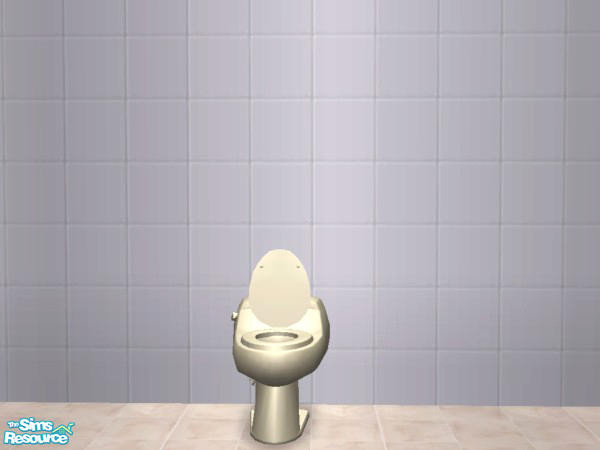 Sims 2 — Toilet Collection - Yellow by detimgi — Yellow recolor of the maxis mentionable toilet