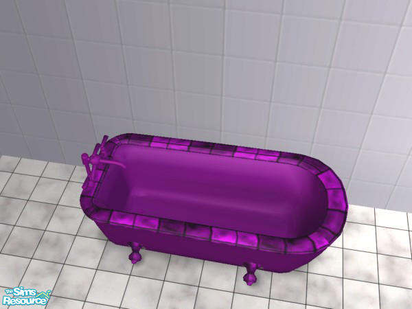 Sims 2 — My Colonial Tubs - Purple by detimgi — purple recolor of the maxis colonial tub with purple ice rim