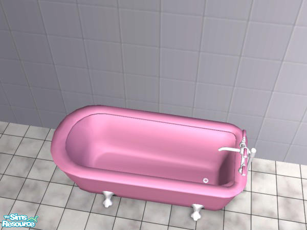 Sims 2 — My Colonial Tubs - Pink by detimgi — Pink recolor of colonial tub and rim
