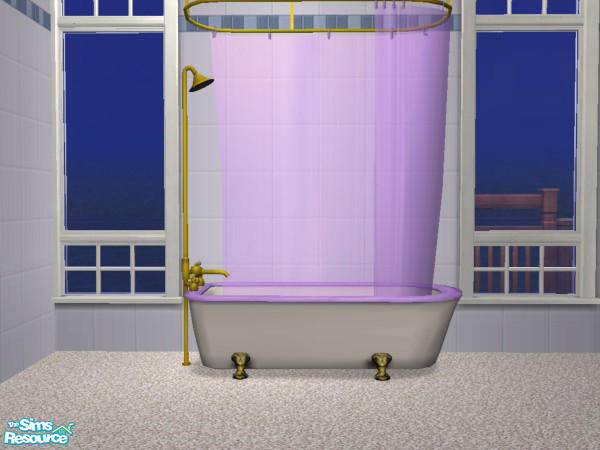Sims 2 — Transparent shower curtains - lavender by detimgi — more transparent shower curtains. Request from wolfstarz7