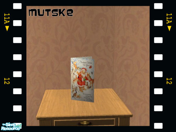 Sims 2 — Christmas Cards ST MESH by Mutske — Collection of Christmas Cards. OFB competable, placeable on the shelfs.