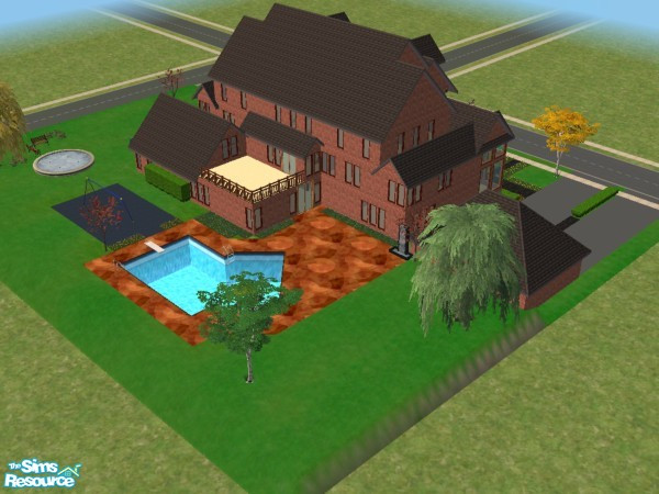 Sims 2 — Classically Modern Mansion 2 by skyrobbin — This is the same as the first except it is furnished and ready for