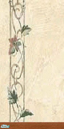 Sims 2 — "Romance" Wall 9 - Medium Wood by jembaby04 — The first of 4 wall sets for your romantic sims. Use