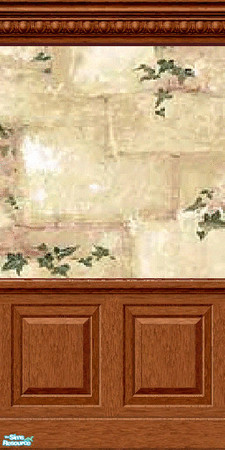 Sims 2 — "Romance" Wall 2- Medium Wood by jembaby04 — The first of 4 wall sets for your romantic sims. Use