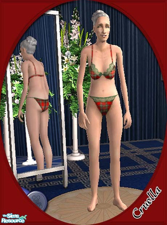 Sims 2 — am_efholiday06 by Cruella — Elder female holiday undies. Just in time for the celebrations. Created especially
