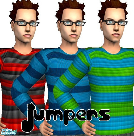 Sims 2 — Jumpers by Lola — 3 Cosy Jumpers For Males