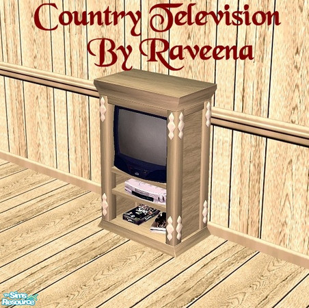 Sims 2 — Country TV by Raveena — You need Dincer's mesh for this object to work in the game. Download it below.