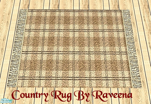 Sims 2 — Country Rug by Raveena — You need Echo's 3x4 mesh by Windkeeper for this object to work in the game. Download it