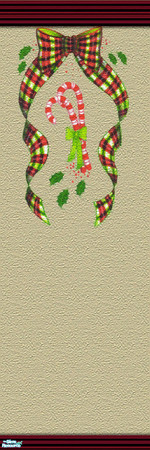 Sims 2 — Candy Cane Deco Wall by SpringwolfDecor — A small taste of Christmas in November! You'll need Bitzybus's Meshes
