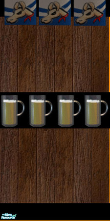 Sims 2 — College Juice Wall by Fooser — If any sims run into the wall mistaking it for a mug of free juice, we shall take