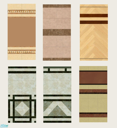 Sims 2 — From Floor To Wall Collection by Henwen — These walls are made from Maxis floor tiles so the floors that match