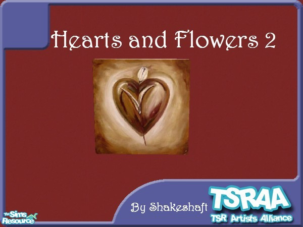 Sims 2 — Hearts and Flowers 2 by Shakeshaft — Part of a set of 3 Hearts and Flowers Prints. ** TSRAA Member **