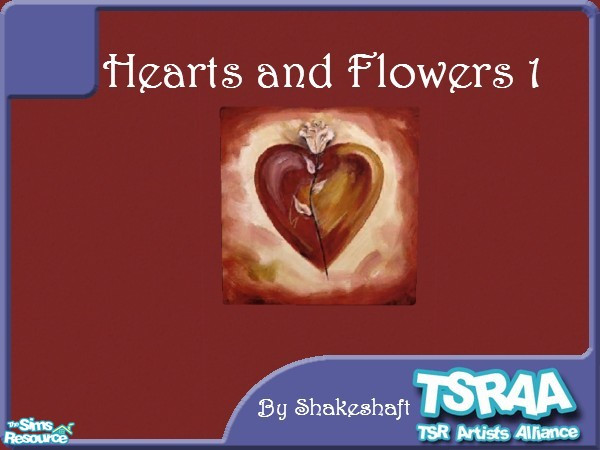 Sims 2 — Hearts and Flowers 1 by Shakeshaft — Part of a set of 3 Hearts and Flowers Prints. ** TSRAA Member **